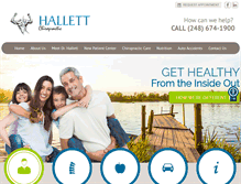 Tablet Screenshot of hallettchiro.com